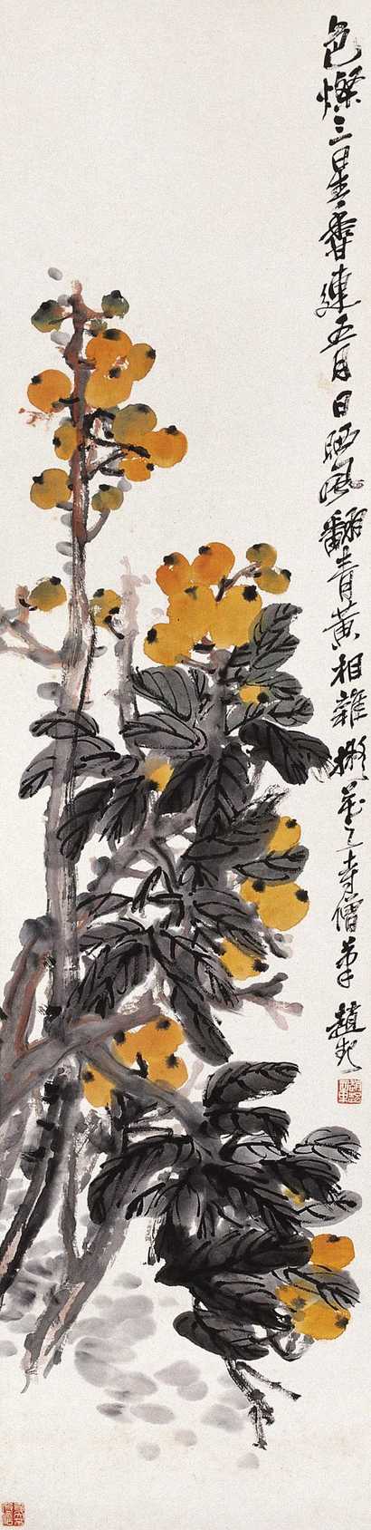 赵云壑 枇杷 立轴
